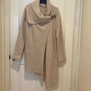 Asymmetrical wool coat